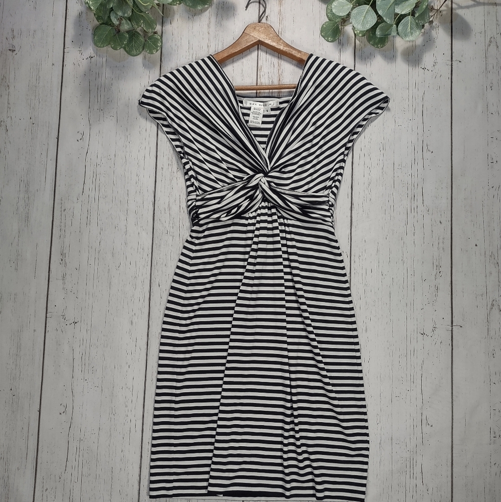 Max Studio Striped Knot Front Dress